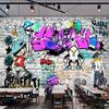 Tapet 3d Stil Moda Tendință Artă Stradă Graffiti Fundal Perete Cărămidă Fototapet Sufragerie dormitor Fototapet Restaurant