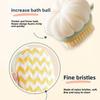 Long Handle Bath Brush Massage Exfoliator Dual-Sided Scrubber with Detachable Soft Bristles for Strong Cleansing