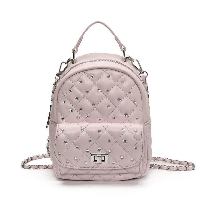 Xiaoxiangfeng Shoulder Bag, Women's New Trendy and Fashionable Diamond Grid Chain Bag, Versatile Travel Backpack