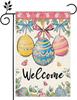 Welcome Easter Eggs 12x18 Inch Double-side Burlap Garden Ag Home Outdoor Yard Holiday Spring Decoration Ag TTV GGL WWL EEL