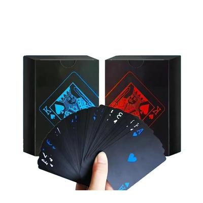 Voděodolné PVC čisté černé magické krabice v plastové krabičce, 54 ks, sada karet, balíček pokerových klasických kouzelnických triků, desková hra
