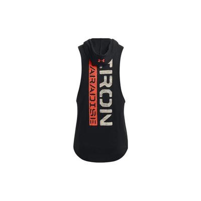 Letter Print Hooded Training Loose Sleeveless Vest Men Vests Black 1370493-001