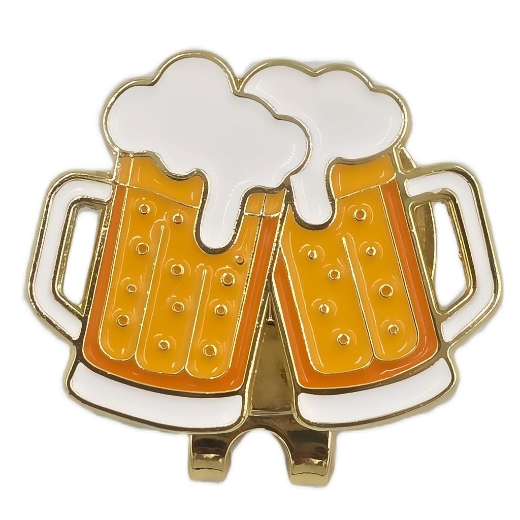 Unique and fun golf ball marker hat Food Fun Icon Perfect for golf accessories gifts (with clip) – & – & (Beer mug)