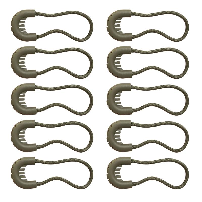 

10Pcs Outdoor Backpack Zippers Head Bag Flexible Zippers Puller Light Weight Zippers Head Bag Part Accessories Enduring