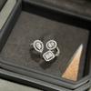 New Vintage 100% Pure 925 Sterling Silver Aaa Zircconia Water Drop Squares Rings For Women Luxury Wedding Jewelry Adjustable