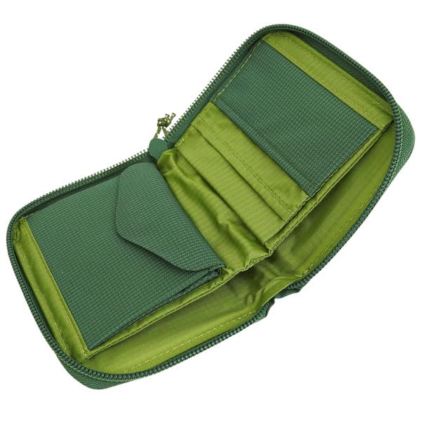[Montbell] Men's and Women's Bi-fold Wallet, Compact Zip Wallet 1133372 (Green (GN))
