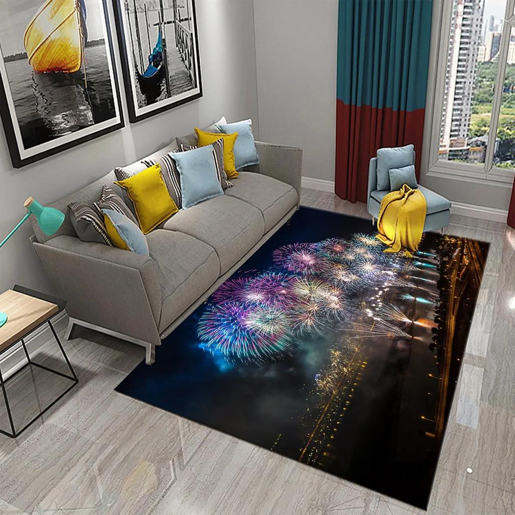 3D Beautiful Art Floor Mat - Creative Holiday Design Area Rug - Indoor Home Decor Living Room Bedroom Kitchen Rug