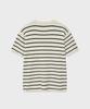 NOIRER Ribbed Henley Neck Half Knit (Black Ivory)