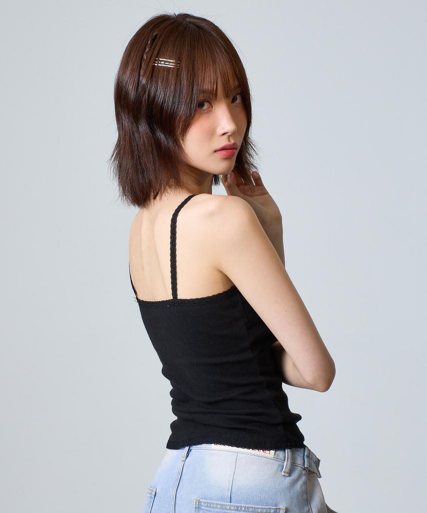 UNKNOWN PLANET Lace Sleeveless Top Black