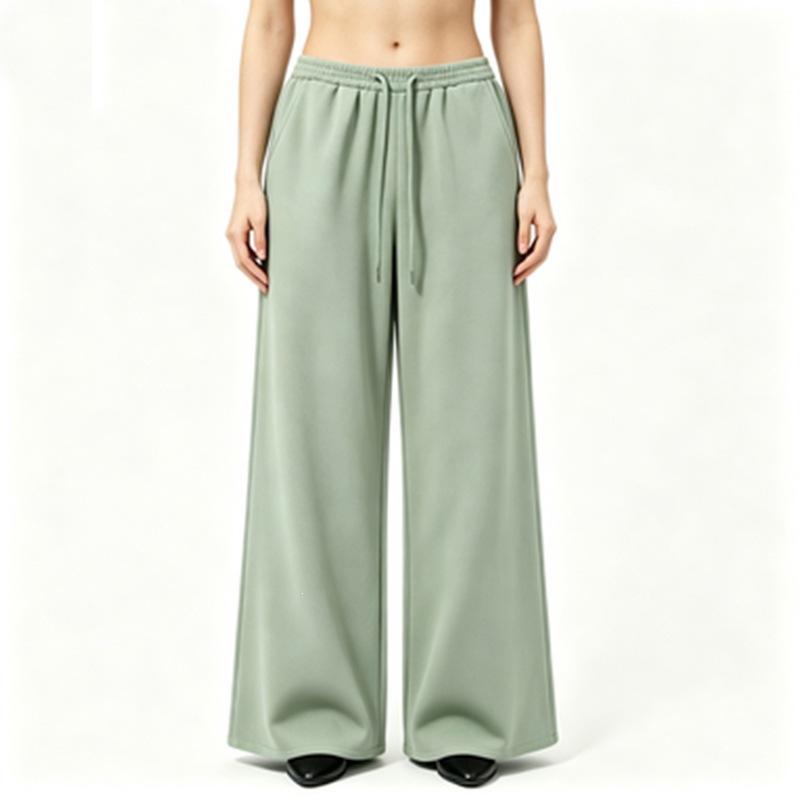 Fleece Women's Pants Solid Color Casual Versatile Wide-footed Pants Sweatpants Loose Outer Trousers