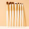 7Pcs Natural Eye Makeup Brushes Set Detail Eyeshadow Brush Makeup Brush Green Ultra Soft Eyeshadow Eyeliner Makeup Tool