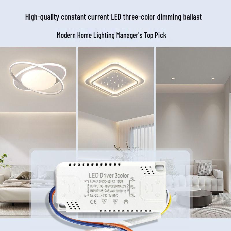 LED Deckenleuchte mit Dreifarben-Dimmung und Universal-Treiber