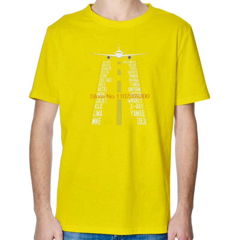 Pilots Alphabet For Flying Airplane Fashion Graphic T Shirts Summer Tees Tops Cotton Short Sleeve Tee Unisex Print T Shirt