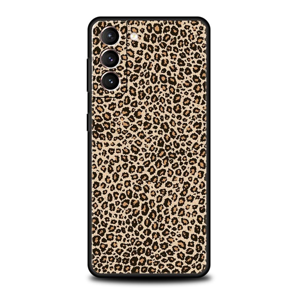 Custodia per Telefono con Stampa Leopardo e Ghepardo per Samsung Galaxy S24 S23 S22 S20 Ultra S21 FE 5G S10 S9 Plus S10E S8 Cover Morbida in Silicone