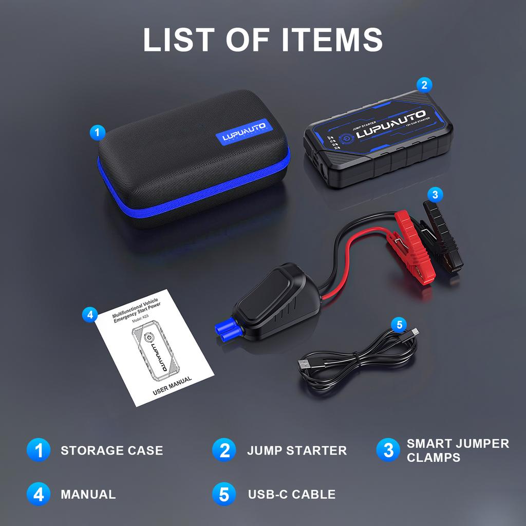 Portable Car Jump Starter&Tire Inflator 4-IN-1 Battery Starter 12V Powerful Professional 4000A Auto Booster Splitter Universal