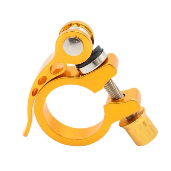 

Bike Seat Post Clamp Lightweight Quick Release Aluminum Alloy 25.4 31.8 28.6 34.9 Universal Mountain Road Bicycle Seatpost Collar M жёлтый