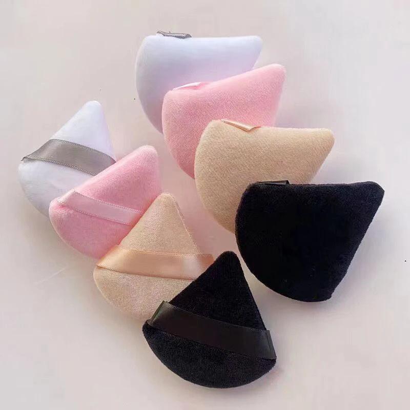 6PCS-boxed Triangle Velvet Powder Puff Make Up Sponges for Face Eyes Contouring Shadow Seal Cosmetic Foundation Makeup Tool