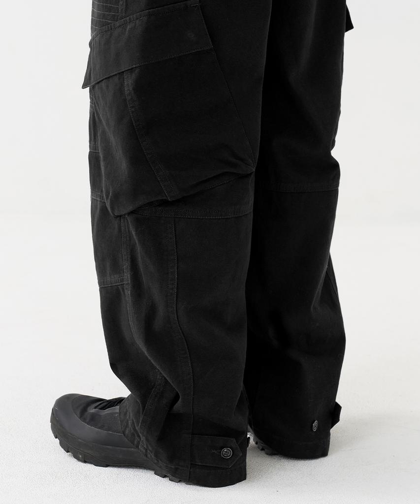 KNOUUN Washed Biker Cargo Pants (Black)