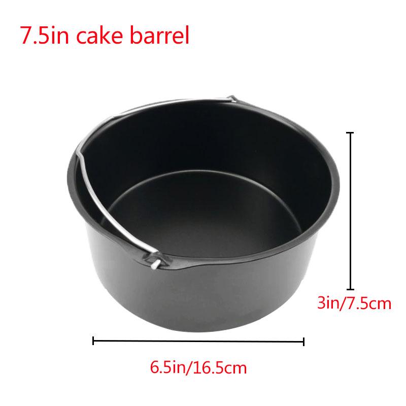   Fryer Accessories Electric Fryer Baking Basket Pizza Tray Steam Rack 7 Inch 3-Piece Set