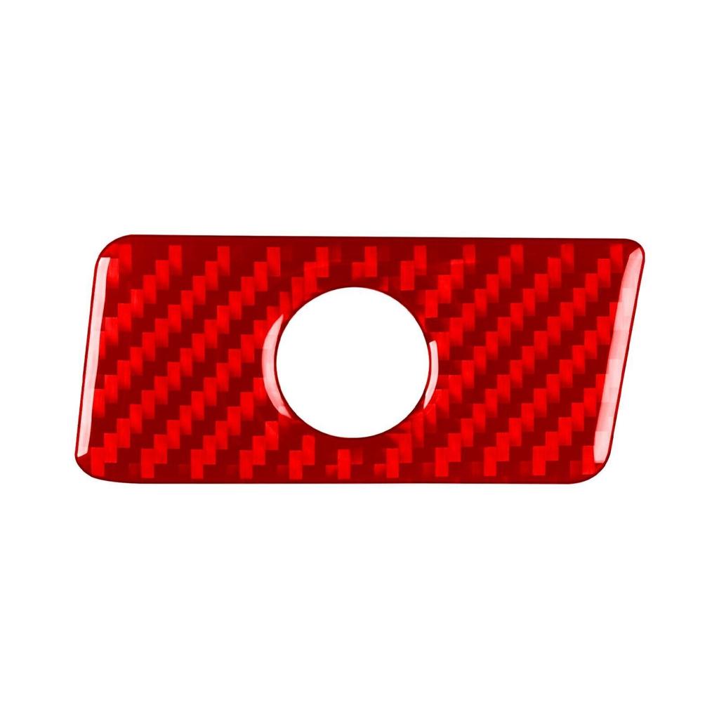Red Carbon Fiber Co-pilot Glove Box Handle Cover Trim For Jeep Cherokee 2014-18