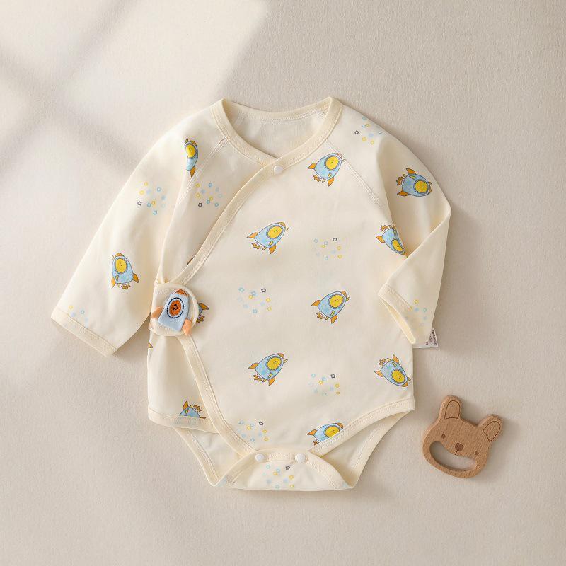 Spring-Summer Infant Pure Cotton Bodysuit: Tagless Newborn Romper for Crawling.