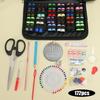 172/128/67/27pcs/set Sewing Kit with Threads Needles Scissors Tape Measure Buttons Storage Bag Portable Travel Sewing Box Tools