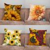 Sunflower Pillow Case Pillowcase Home Sofa Cushions Car Cushions Pillowcover Office Pillowshell Pillow