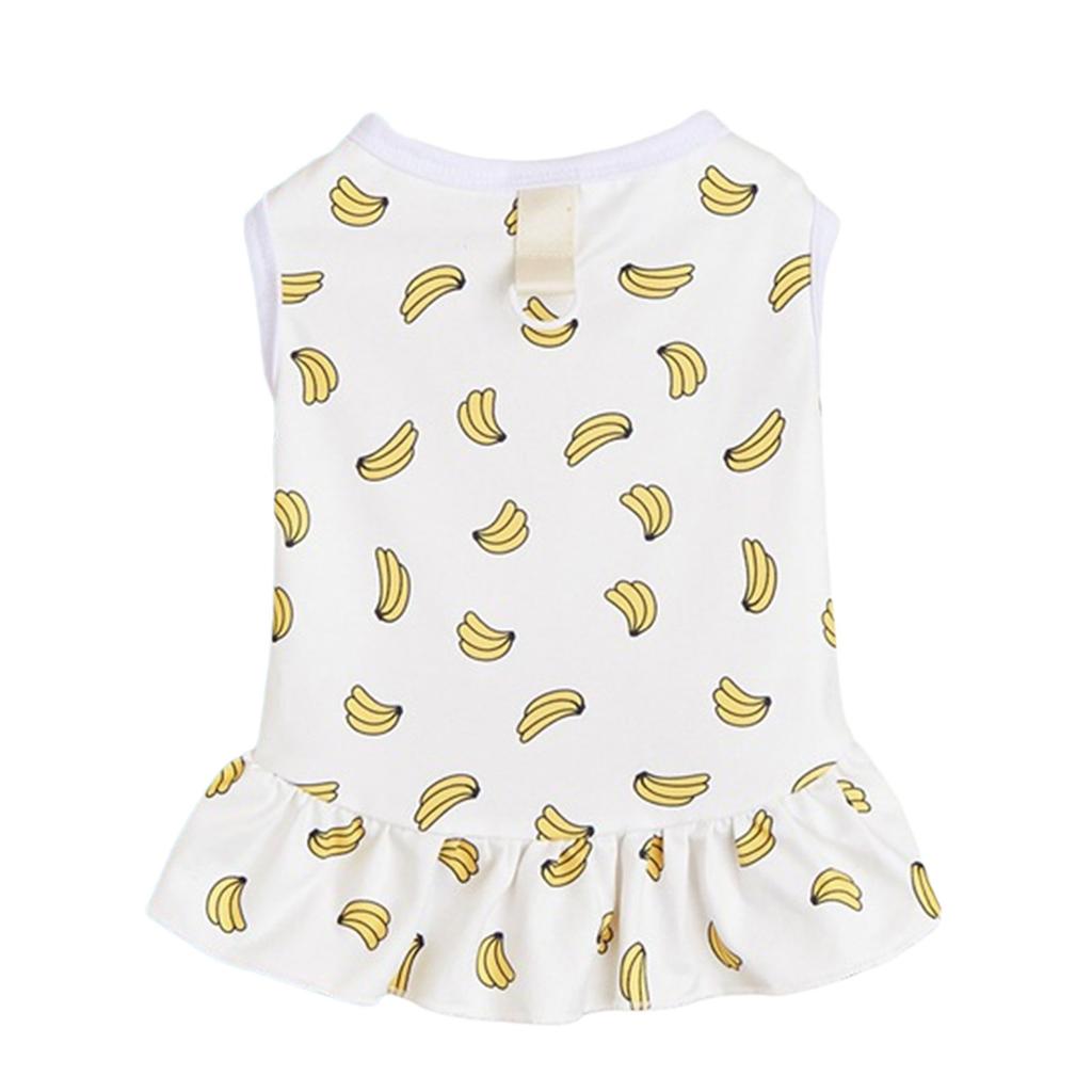 Cute Print Skirt for Small Dogs Sweet Cats Dogs Dress Summer Spring Small Dogs Traction Rings Comfortable Dogs Skirt