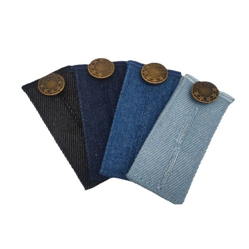 Flexible Waisband Extender Adjustable Button Extenders Comfortable Extension Buckle  Unisex 4 pcs