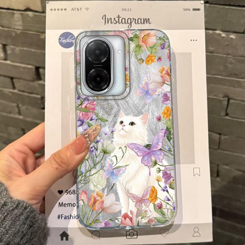 Cartoon Cat Dolphin Girls Case For Xiaomi Redmi 14C 13C 10 9A 9C Note 14 13 12 11 10S 9 8 Pro Plus A5 A4 A3 A2 A1 Fundas Cover