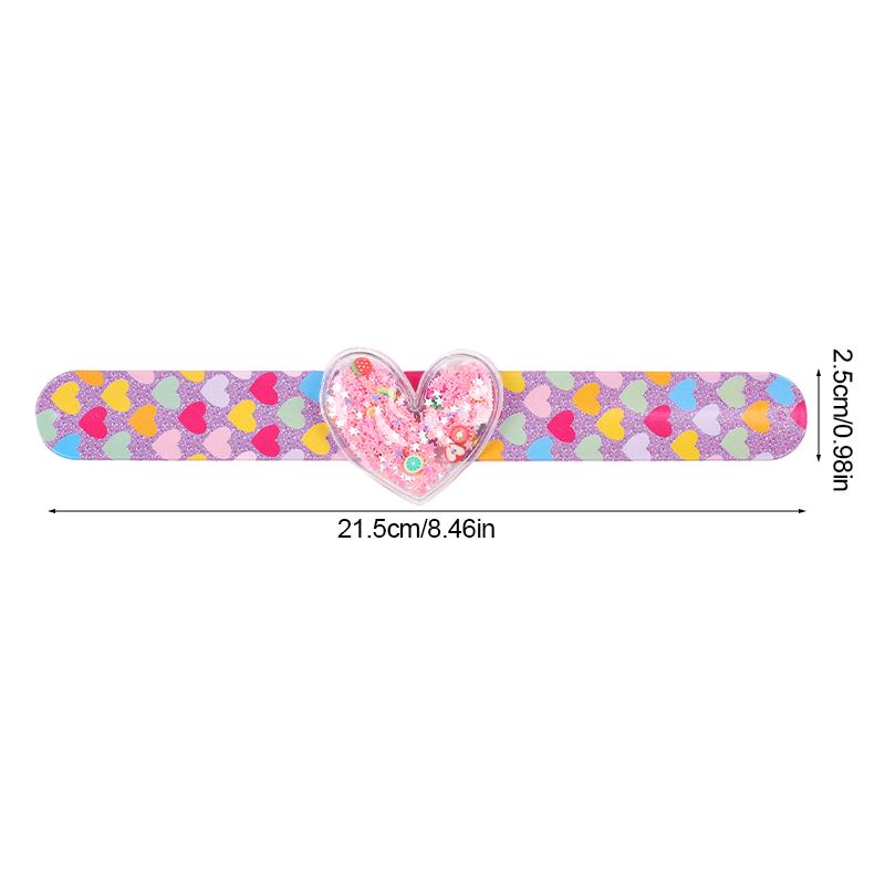 Kids Cartoon Wristband with Glitter Sequins Unicorn Mermaid Slap Bracelets Birthday Party Favors Gift Goodie Pinata Fillers