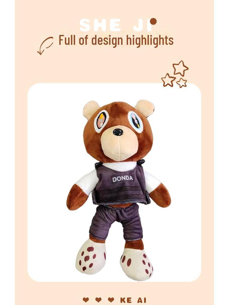 Sınır Ötesi Kanye Ayıcık Peluş Oyuncak Bebek