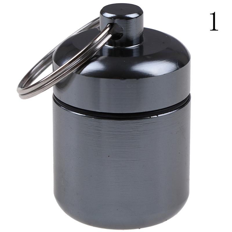 

Metal Mini Waterproof Alloy Pill Box Case Bottle Cache Drug Holder Container Keychain Medicine Box Health Care For Travel