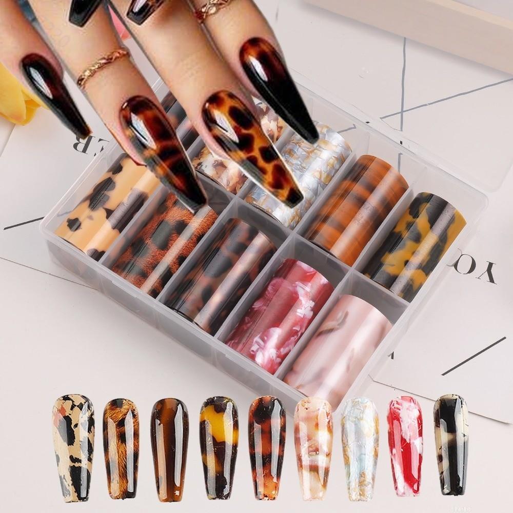Stripe Pattern Nail Stickers The Starry Sky Nail Decals Professional Nail Foils  Nail Decoration
