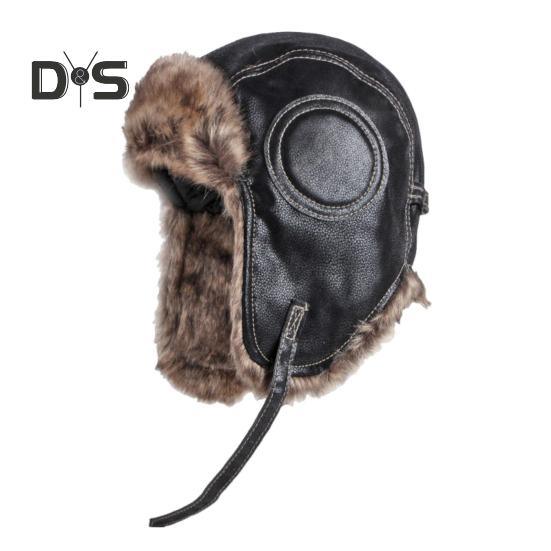 

Мужская зимняя шапка Lei Feng, утолщенная плюшевая защита ушей, пушистая, из искусственного меха, Windoroof, водонепроницаемая, сохраняющая тепло, для катания на лыжах, коньках, сноуборде, Hataily чёрный