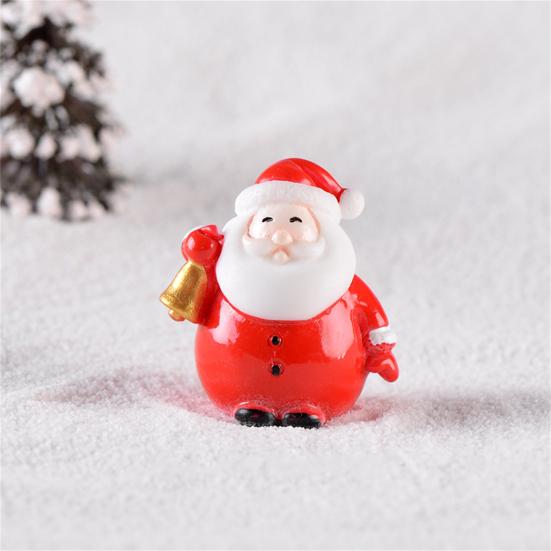 Statuie în miniatură, manopera rafinată, aplicație largă, rășină, tematică de Crăciun, micropeisaj, statuie de birou, ornament pentru casă