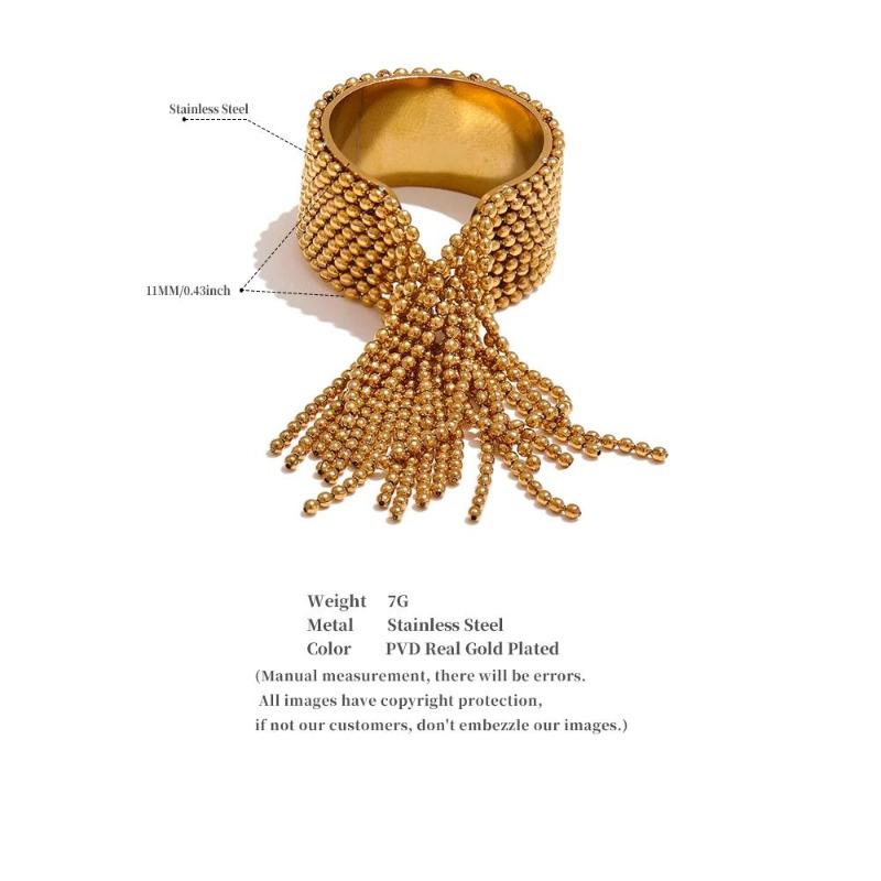 Eetit Statement Stainless Steel Chain Tassel Finger Ring Adjustable 18K PVD Plated High Quality Charm Stylish Golden Jewelry