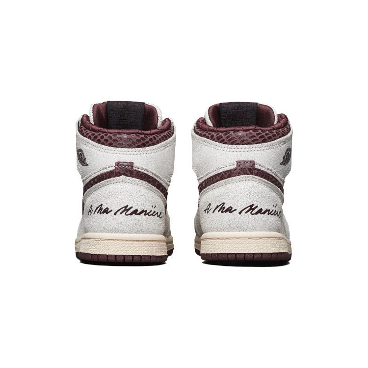 Jordan AJ1 Retro High OG TD Unisex Sail Cracked Leather Burgundy Crush DO7098-100