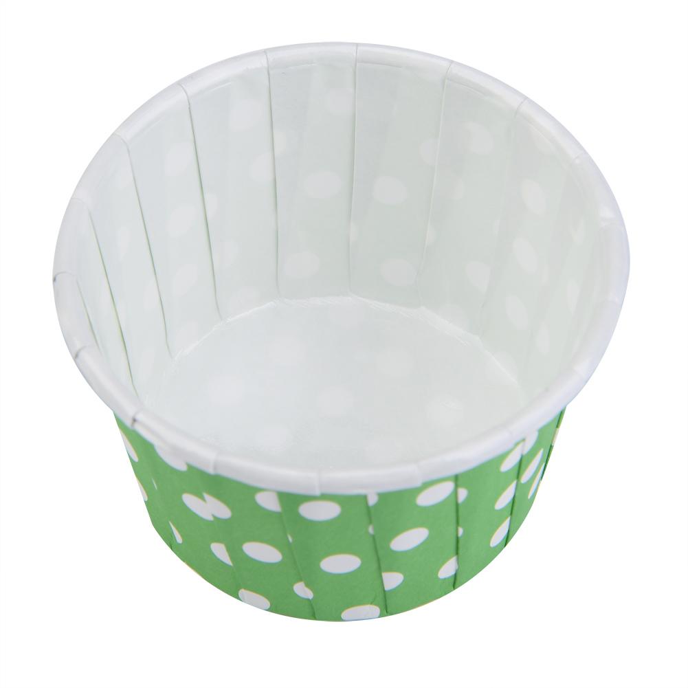 100PCS Mini Cupcake Liners Paper Round Cake Baking Cups Muffin Cases Wedding Home Green