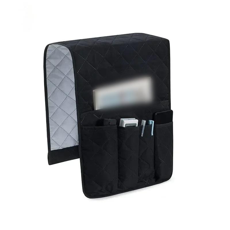 

1PC Sofa Armrest Organizer with 5 Pockets and Cup Holder Tray Couch Armchair Hanging Storage Bag for TV Remote Control Cellphone 1PC чорний
