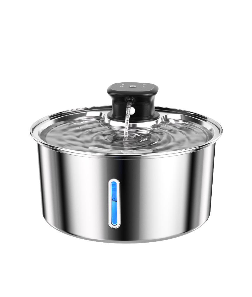 Ceramic Cat Water Fountain with Stainless Steel Circulation