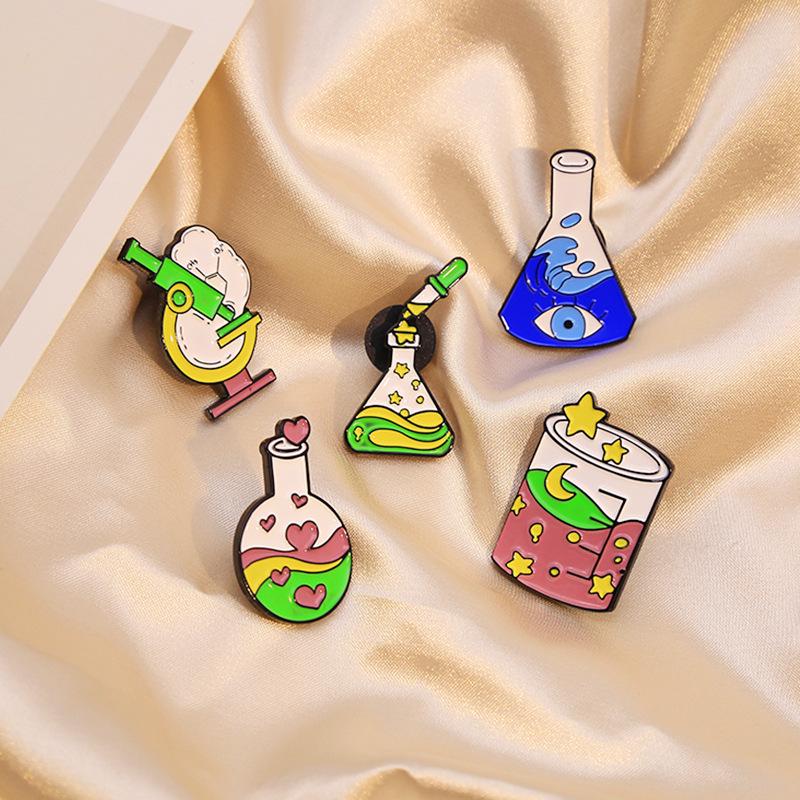 Creative Science Experiment Brooch: Microscope, Beakers, Droppers Combo