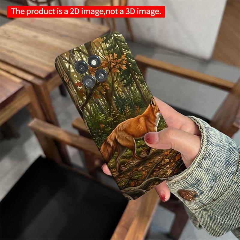 2DFlat Xiaomi Redmi phone caseRed Fox in Autumn Forest Mobile Casesuitable for Redmi Note 11 12 13 14 A3 K80 15 17 Ultra