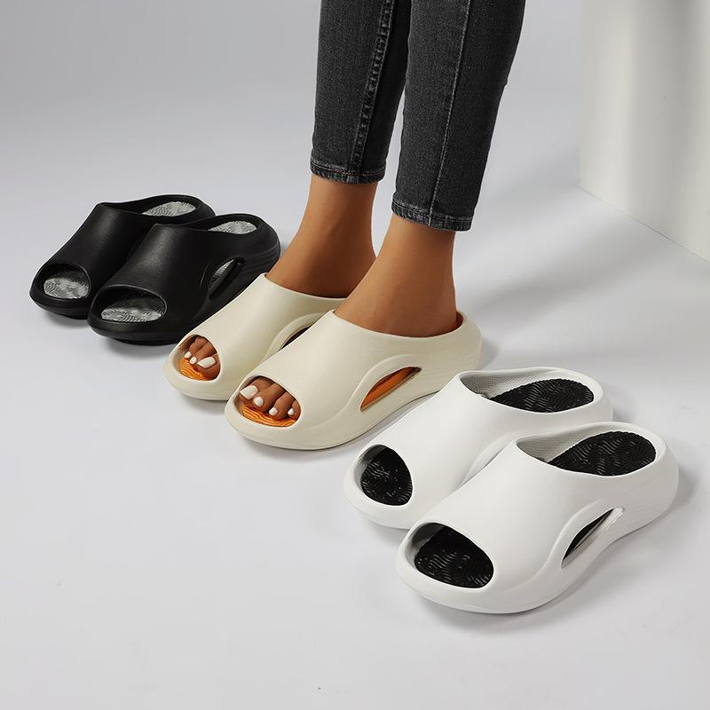 Men Women Thick Sole Slippers N-Slip Outdoor Sport Slide Sandals Couple Bathroom Soft Bottom Shoes Casual Flip Flops