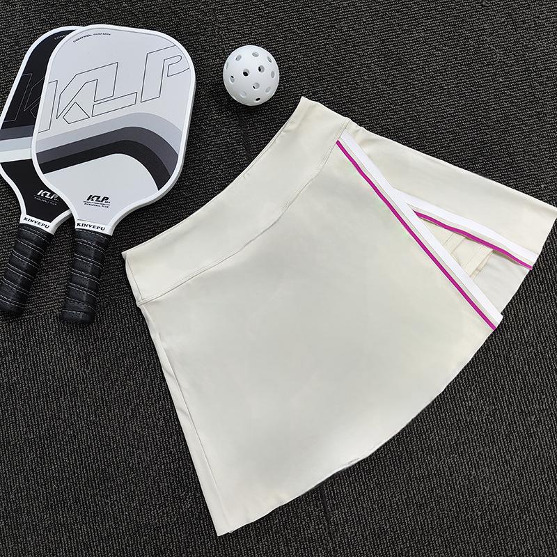 Women's Quick-Dry High-Waisted Tennis Skirt - Slim Fit, Anti-Exposure, Fake Two-Piece Design, Ideal for Summer Running & Fitness