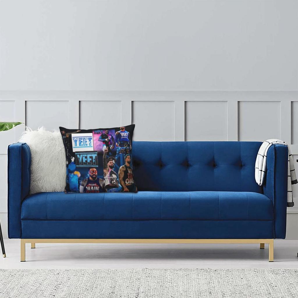 Jey Uso Yeet Wrestling Pillow Cover Morden Pillow Case Square Design Cushion Cover Pillowcases For Sofa Car Home Decor