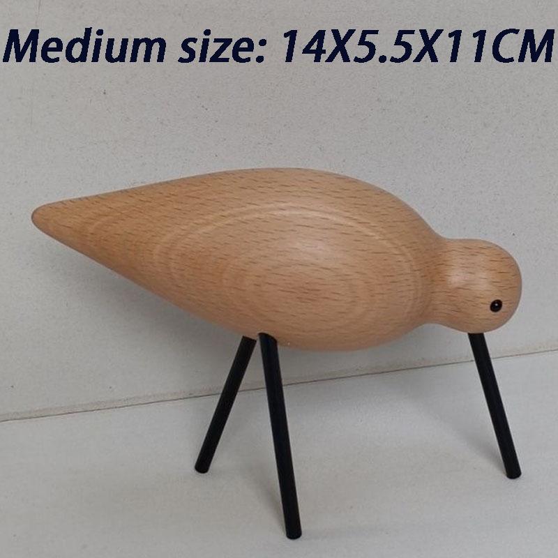 Miniatures Bird Figurines Wood Art Sculptures Living Room Interior Aesthetic Desktop Decoration Nordic Creative Home Ornaments Funny Holiday Gifts