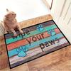 Cat Dog Paw Print Doormat Kitchen Rug Absorbent Floor Mat for Household Decor Welcome Entrance Door Mats Washable Home Carpets