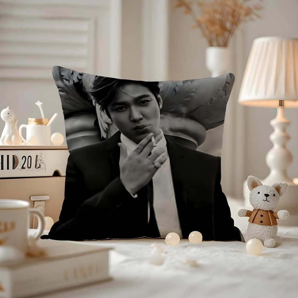 Lee Minho Actor Cushion Cover Pattern Printed Pillowcase For Living Room Sofa Cushion Cover & Bedroom Decor