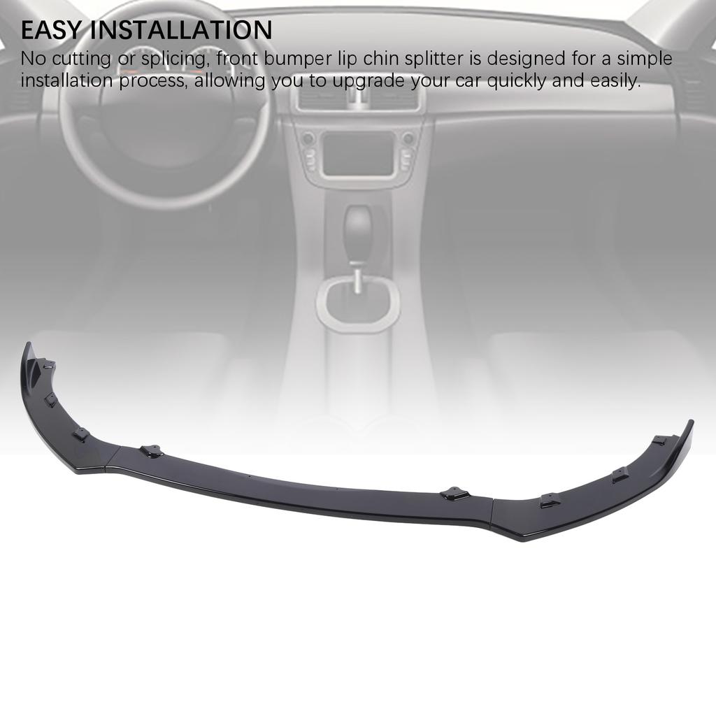 3 Pcs Front Bumper Lip Splitter Glossy Black Racing Look Aerodynamic for MX 5 Miata ND 2016 Onwards